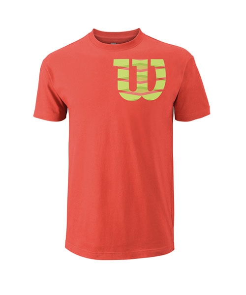 CAMISETA WILSON SHOULDER W COTTON TEE CORAL VERDE VETEMENTS DE PADEL HOMME